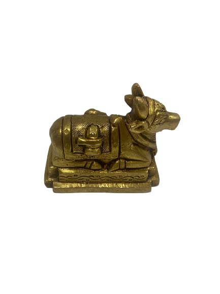 Brass Sitting Nandi Statue