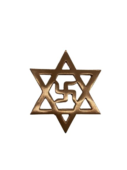 Copper Star Swastik - 3.5 Inch