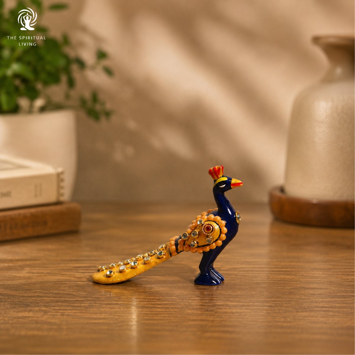 Peacock Decoration Items - 3 Inch - Pack of 2