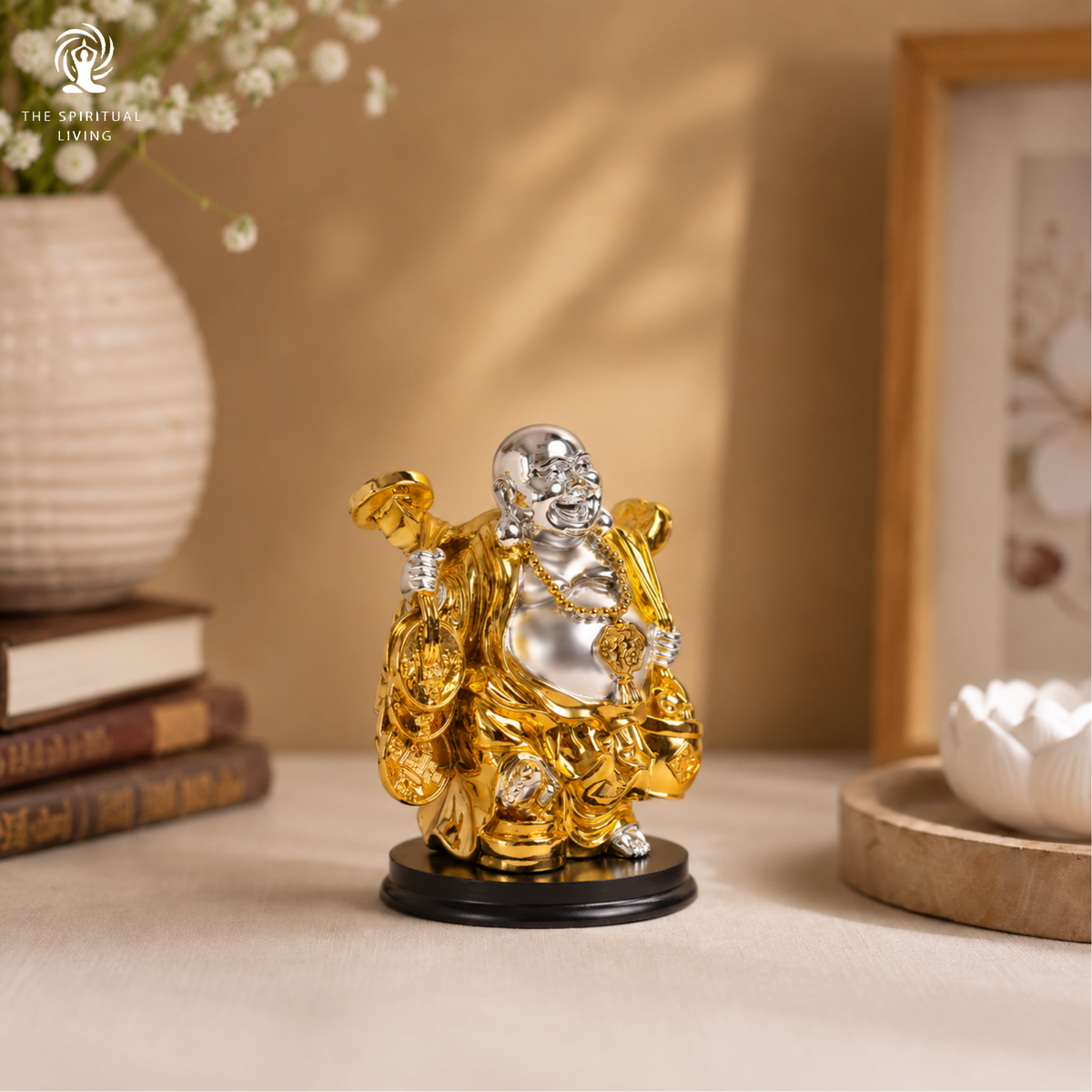 Laughing Buddha for Gift | 7 Inch | Money and Good Luck | Feng Shui Decorative Showpiece | Money | Statue |