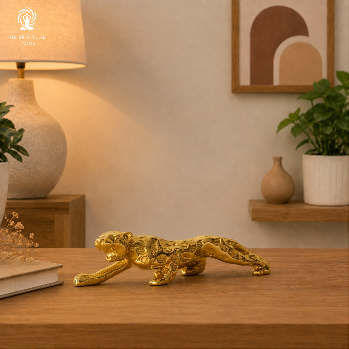 Golden Jaguar Showpiece - 7 Inch