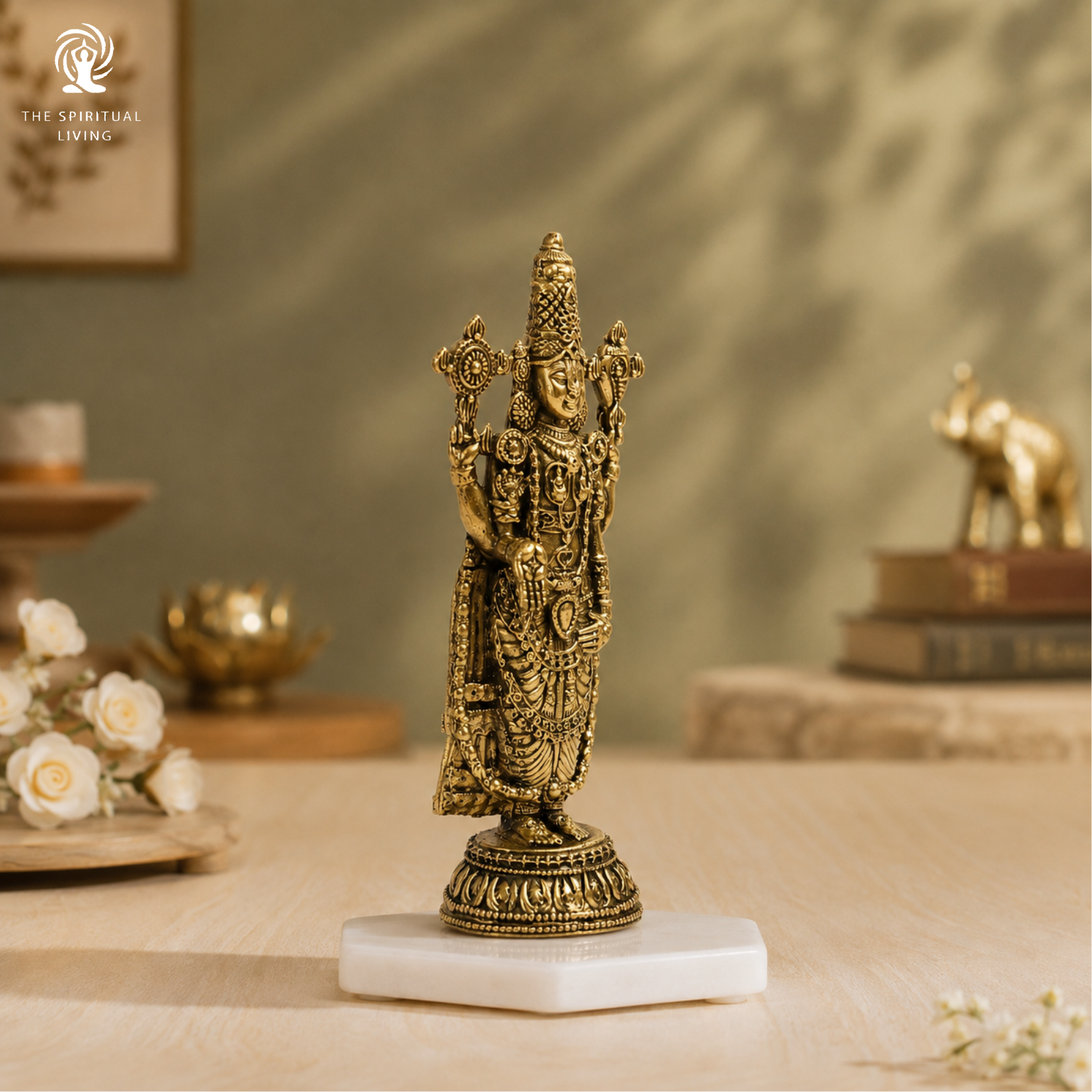 Brass Balaji Idol - 4 Inch