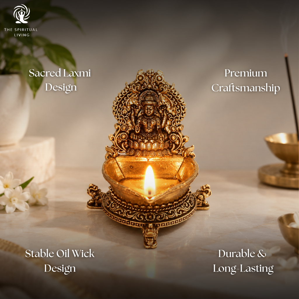 Brass Laxmi Diya for Puja - 3 Inch