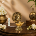 Brass Small Peacock Diya | 3 Inch |Small Diya for Gifting - Pooja - Mandir | Mor Deepak | Pital |