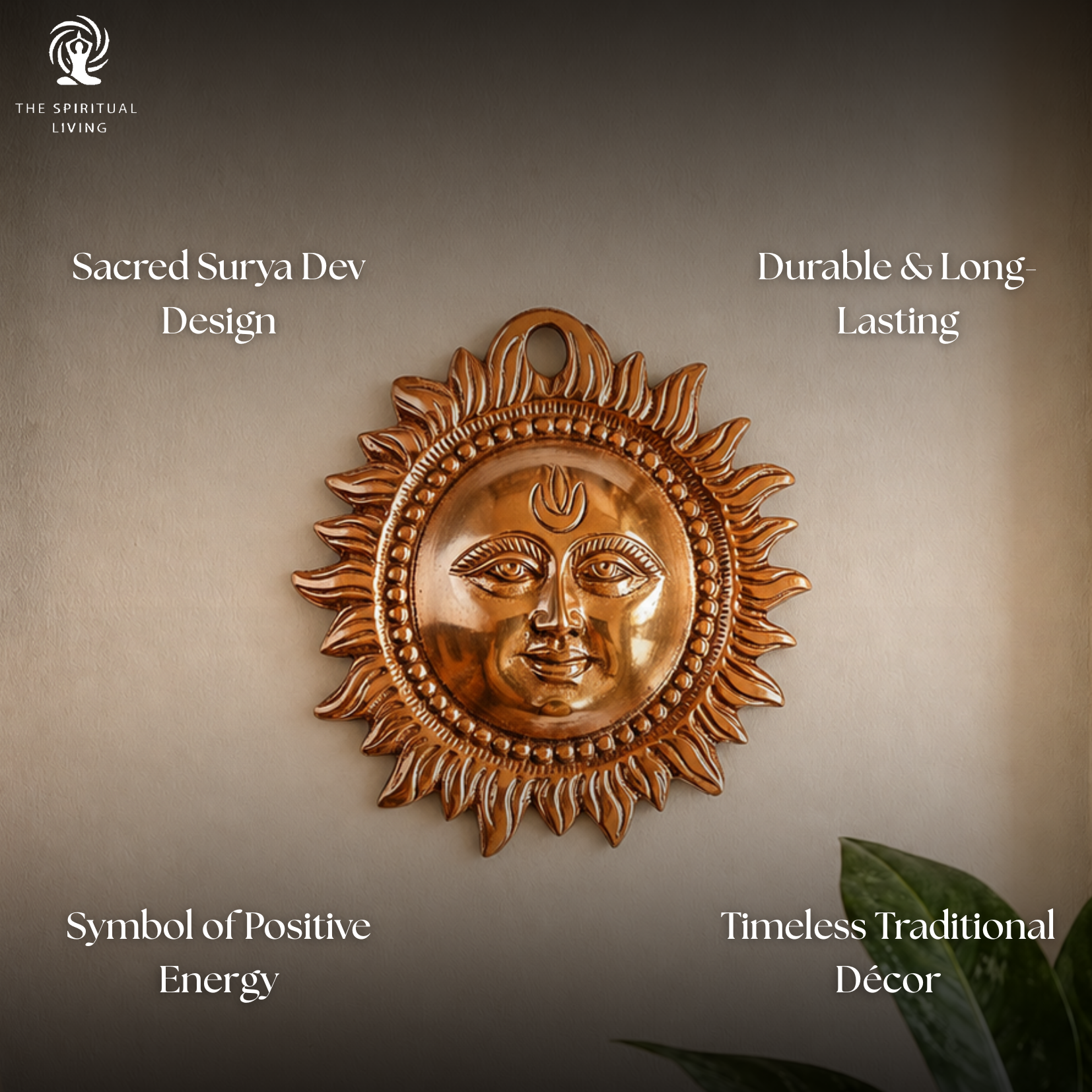 Copper Sun God Wall Hanging | 6 Inch | Wall Art Decor |