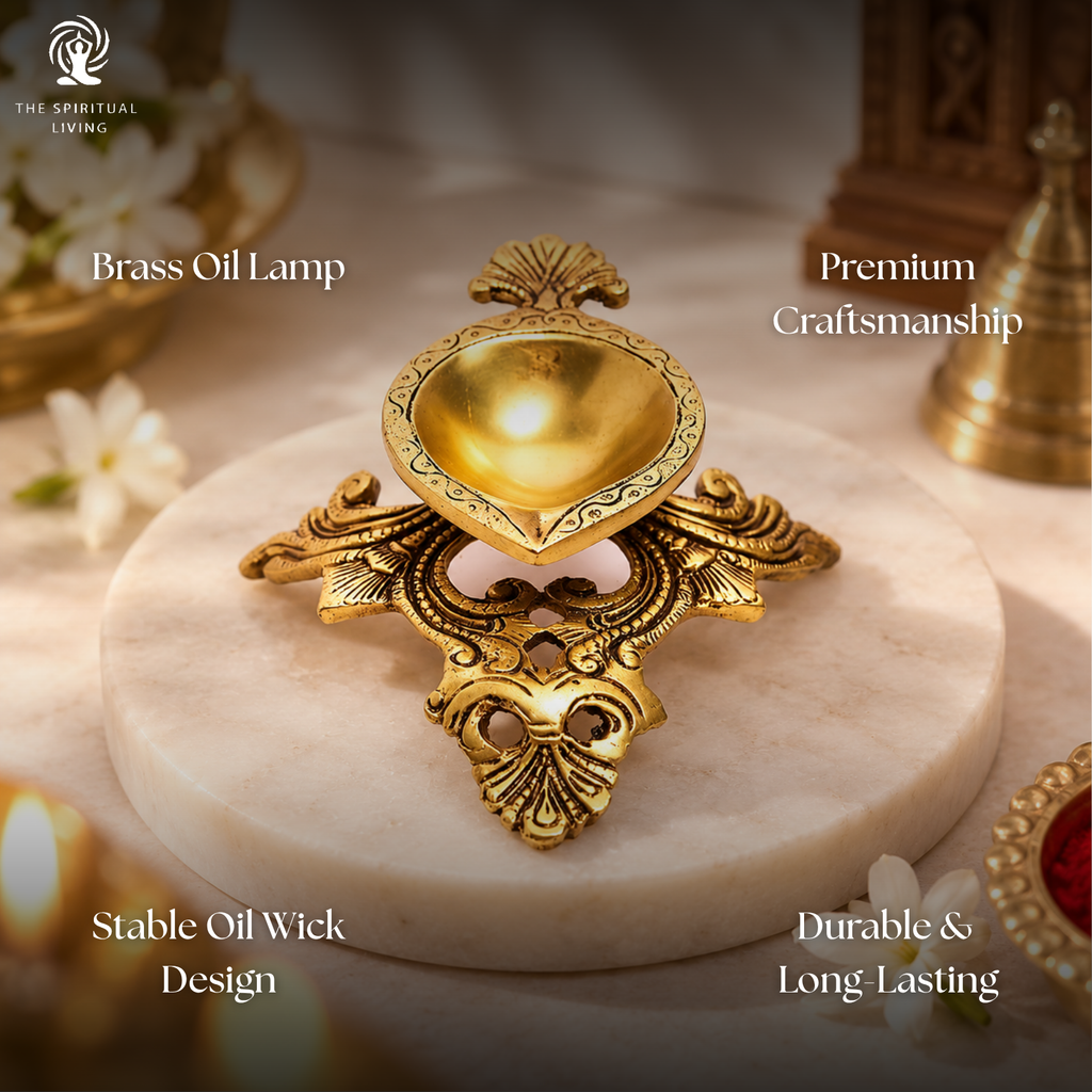 Oil Lamp Beautiful (Brass)Diya 6 inch
