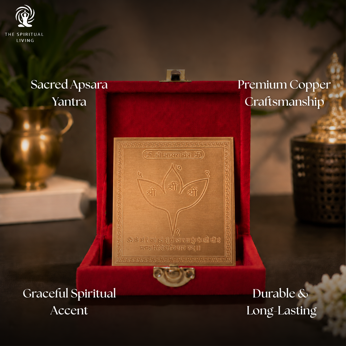 Copper Apsara Yantra - 4 Inch