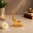 Brass Ashtalakshmi Deepam Diya Lamp Vilakku | 5.5 inch | Diwali Decoration | Gift Items | Kundulu |