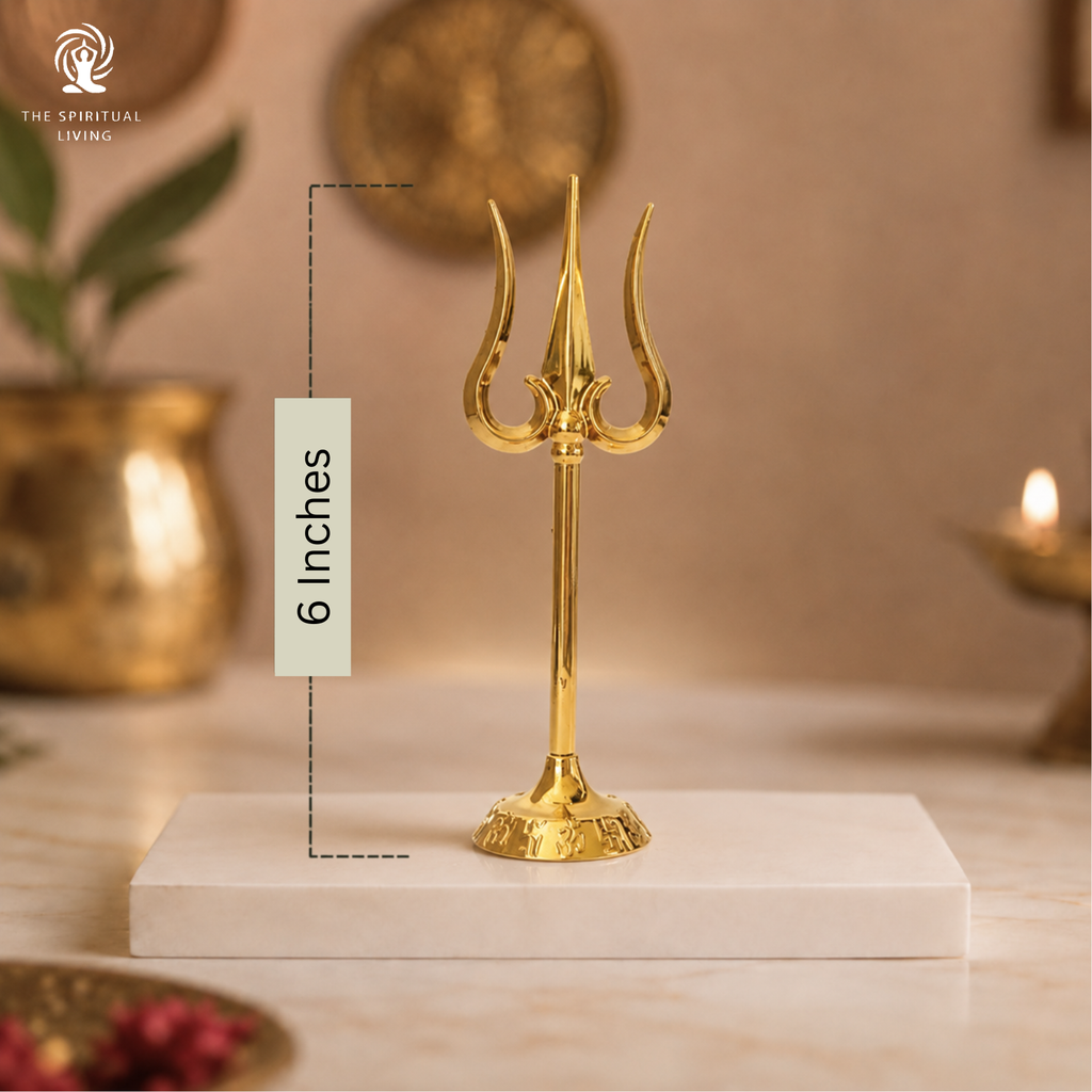 Zinc Trishul Stand - 6 Inch