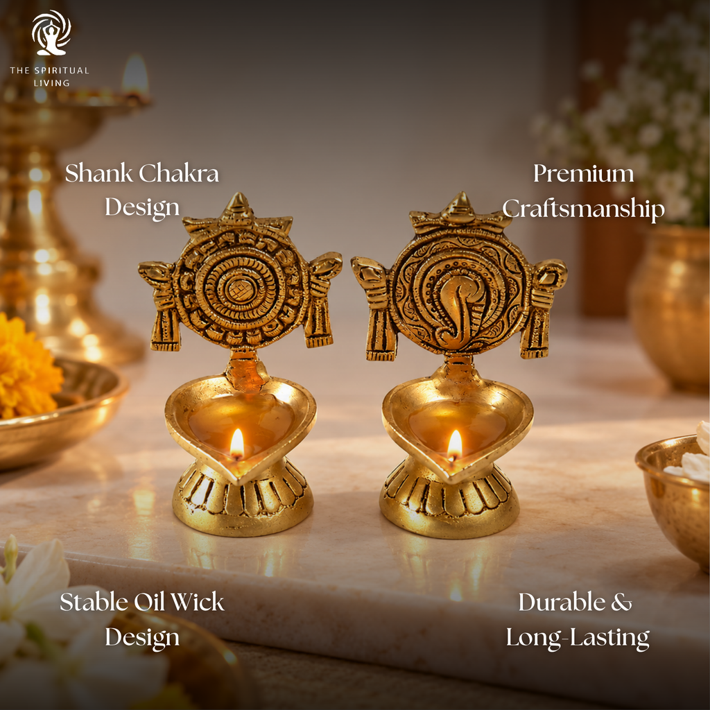 Brass Shank Chakra Diya