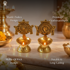 Brass Shank Chakra Diya