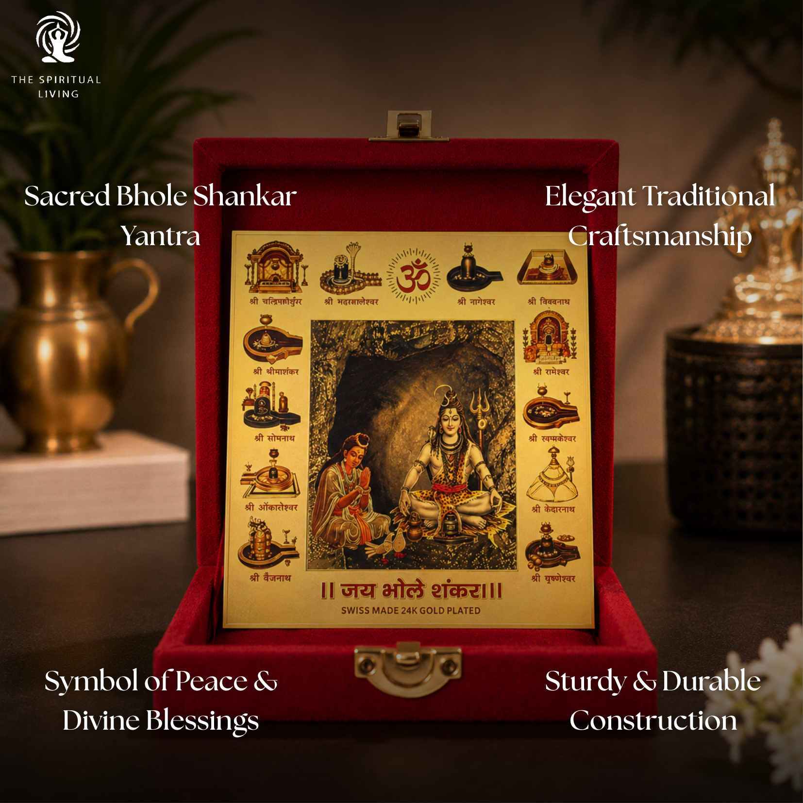 Jai Bhole Shankar Yantra - जय भोले शंकर - 4 Inch
