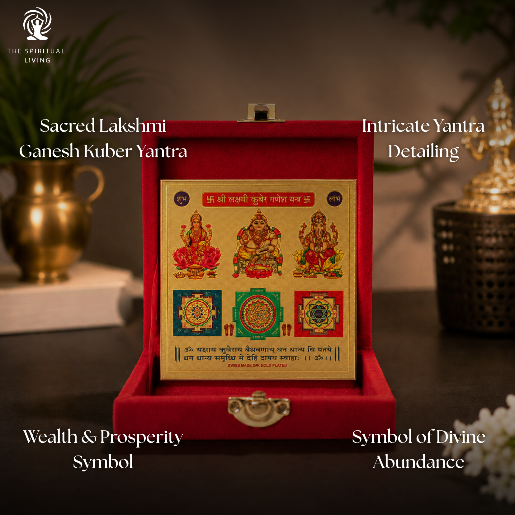 Lakshmi Ganesh KUBER Yantra - 4 Inch