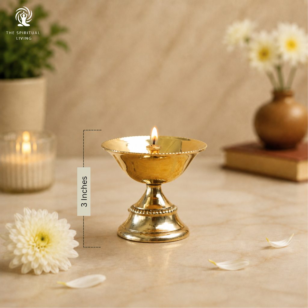 Brass Diya for Pooja - 3 Inch