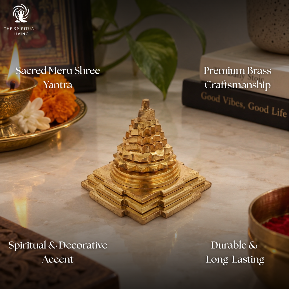 Brass Ashtadhatu Meru Shree Yantra