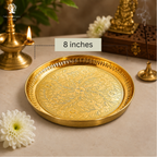 Pooja Aarti Thali (Brass) 8 inch