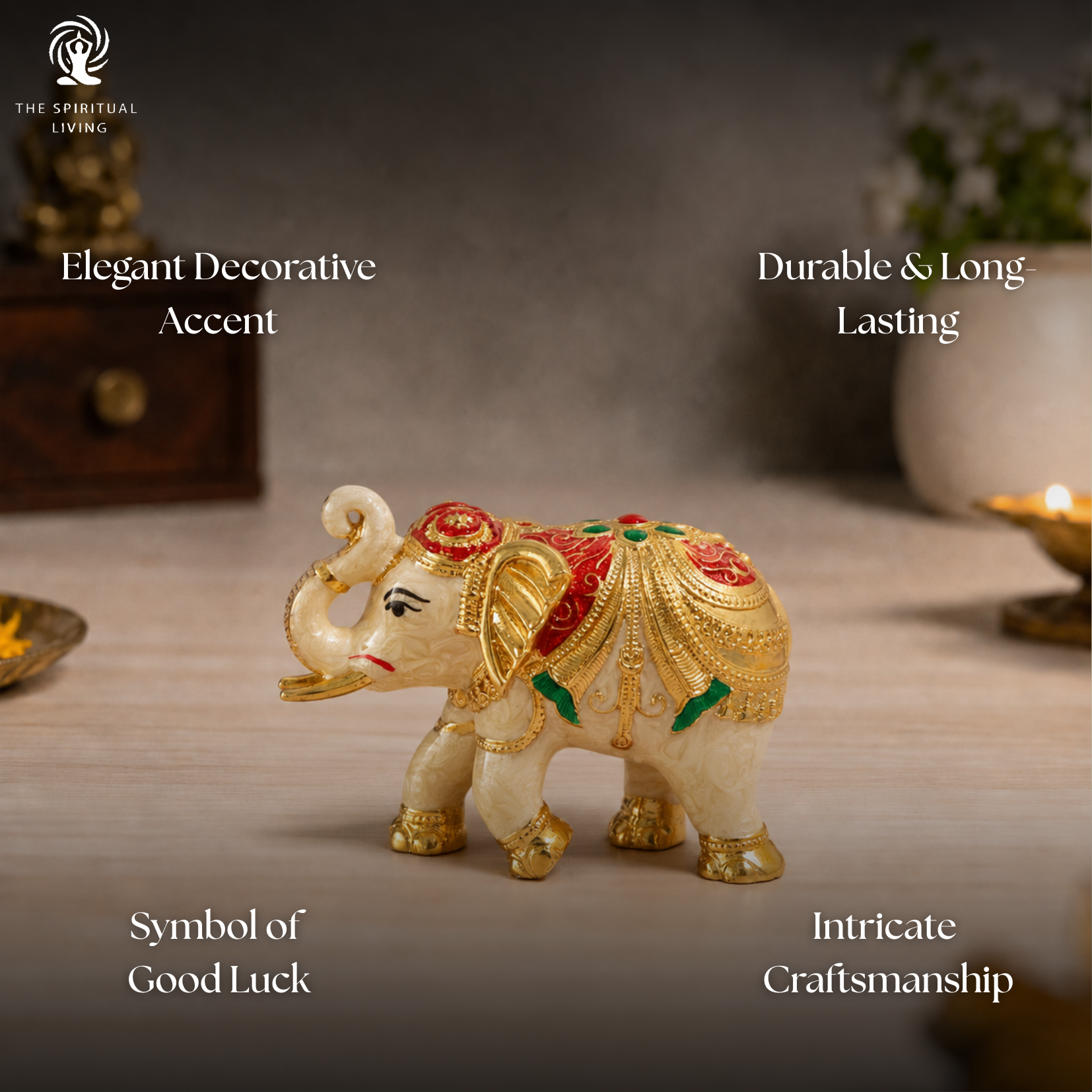 Elephant Statue for Good Luck - 3.5 Inch