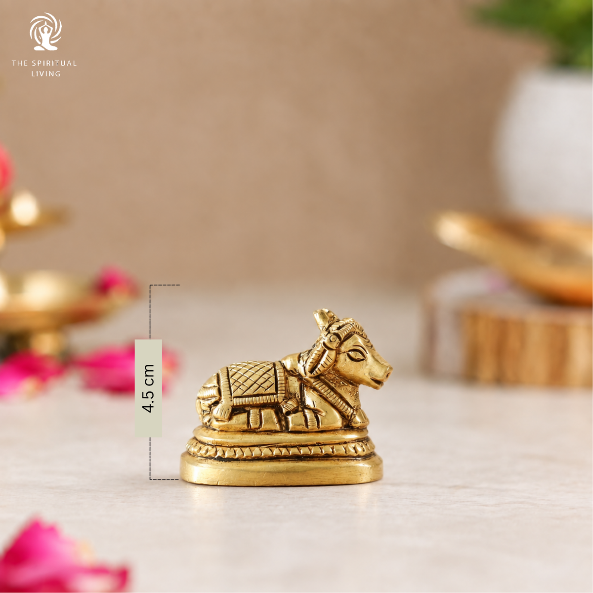 Nandi Idol Small Size | 4.5 Cm | Brass Murti | नंदी | Bull | Vastu | Ideal for Gifting | Nandi for Shivling | Miniature |