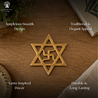 Copper Star Swastik - 3.5 Inch