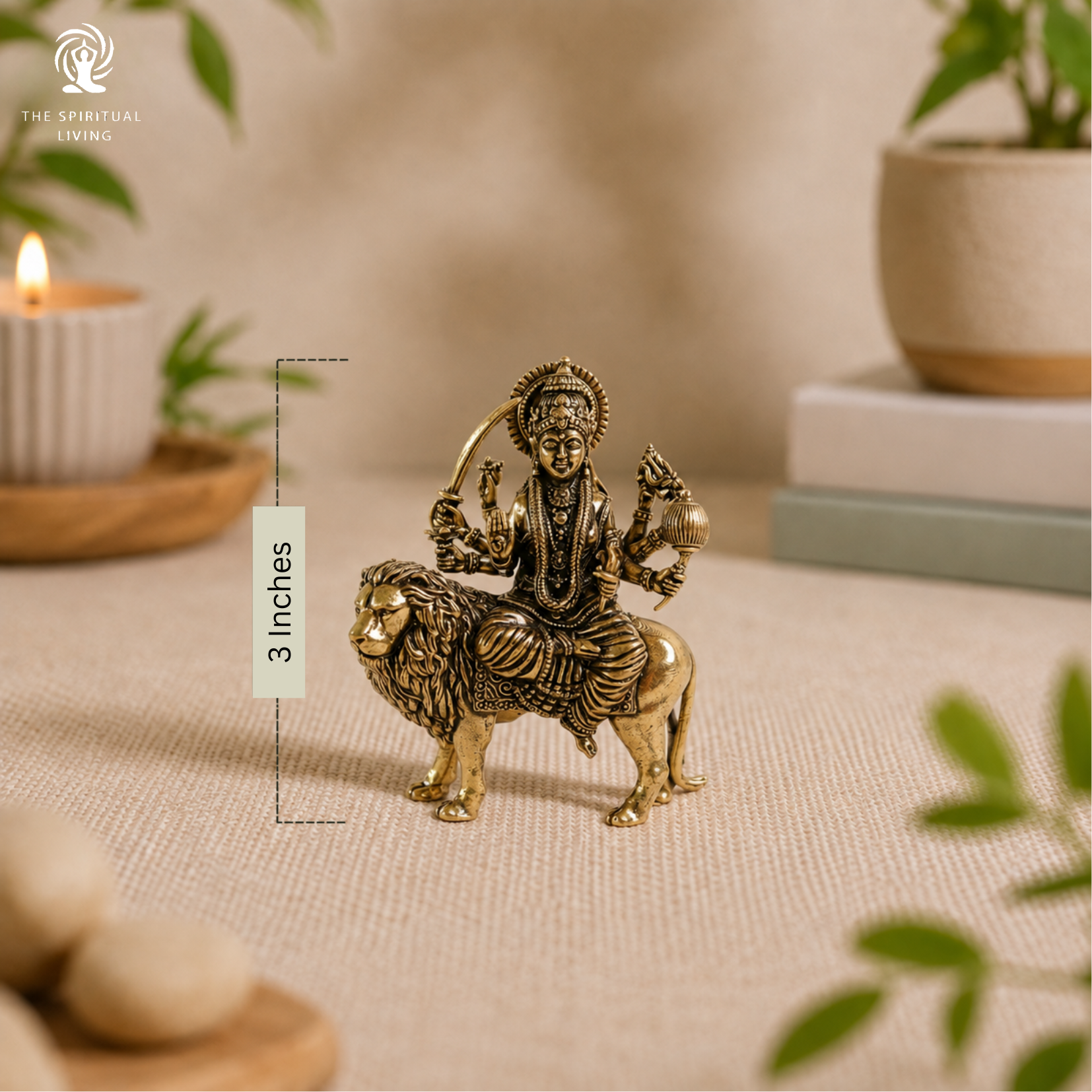 Brass Durga Idol - 3 Inch