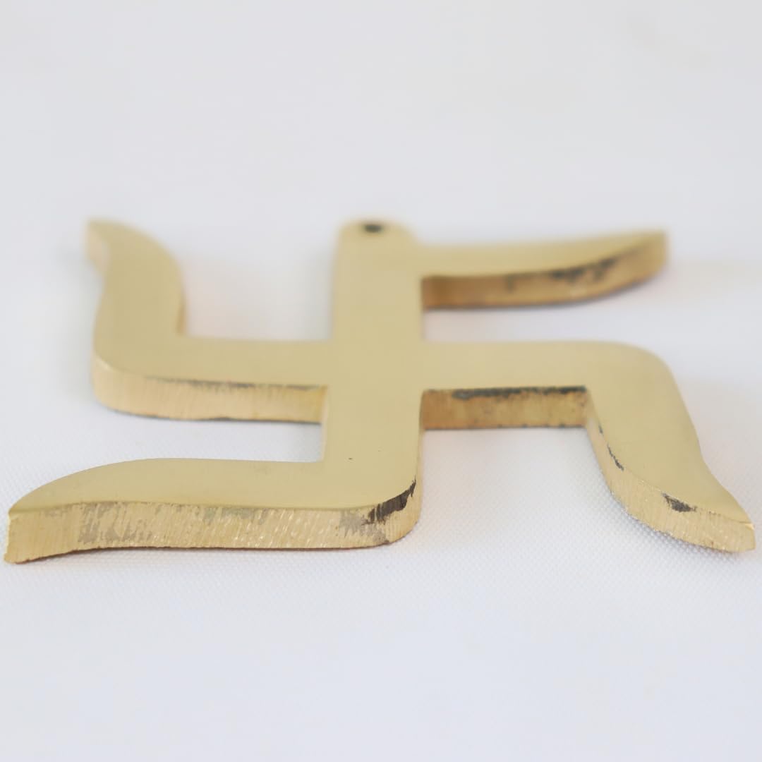 Brass Swastik for Door Entrance | 3 Inch | for Vastu | Pital Ka Swastik |  Vastu Remedy | Swastika |