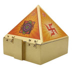 Vastu Wooden Pyramid Wish Cash Reiki Box with Yantra Stickers