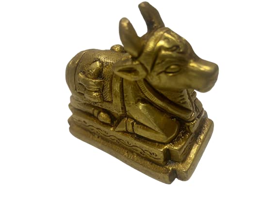 Brass Sitting Nandi Statue