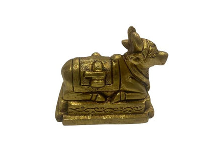 Brass Sitting Nandi Statue