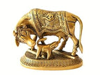 Handmade Ethnic Indian Cow & Calf Showpiece ( Brass)