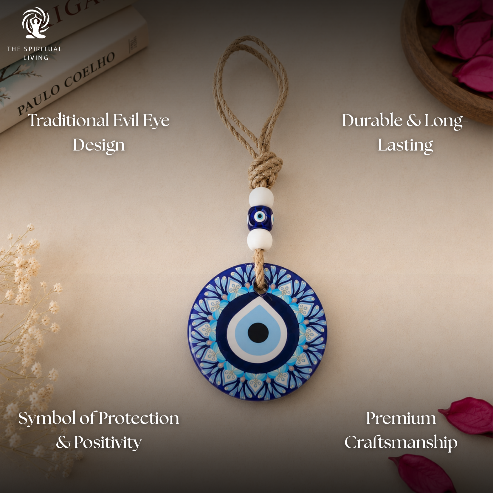 Evil Eye Hanging for Home Entrance - 8 INCH