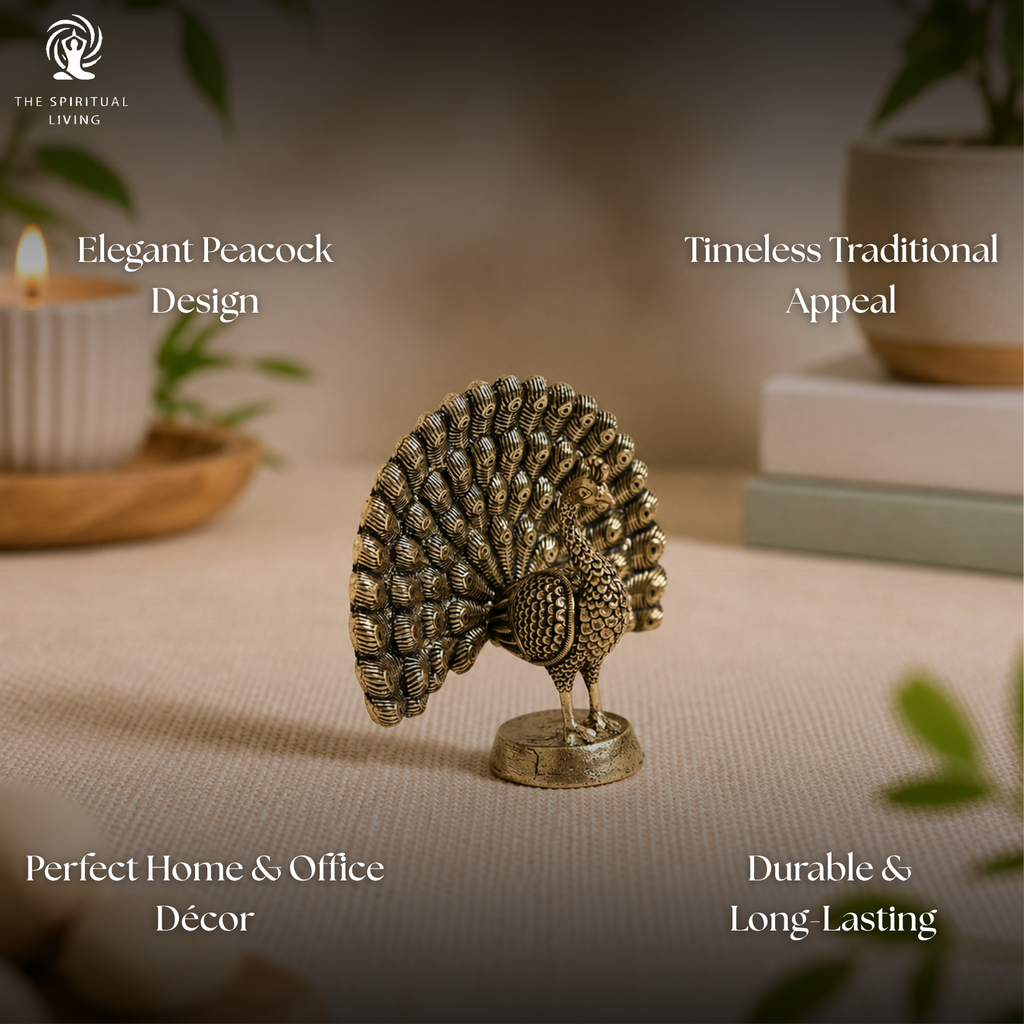 Brass Small Peacock Decoration Items - 2.75 Inch