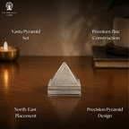 Zinc Pyramid Set of 3 | 1.5 Inch | North East Direction