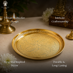 Pooja Aarti Thali (Brass) 9 inch