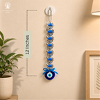 Evil Eye Wall Hanging with 7 Horses - 12 Inch