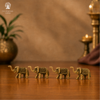 Small Brass Elephant - 1.5 Inch - 4 PCS