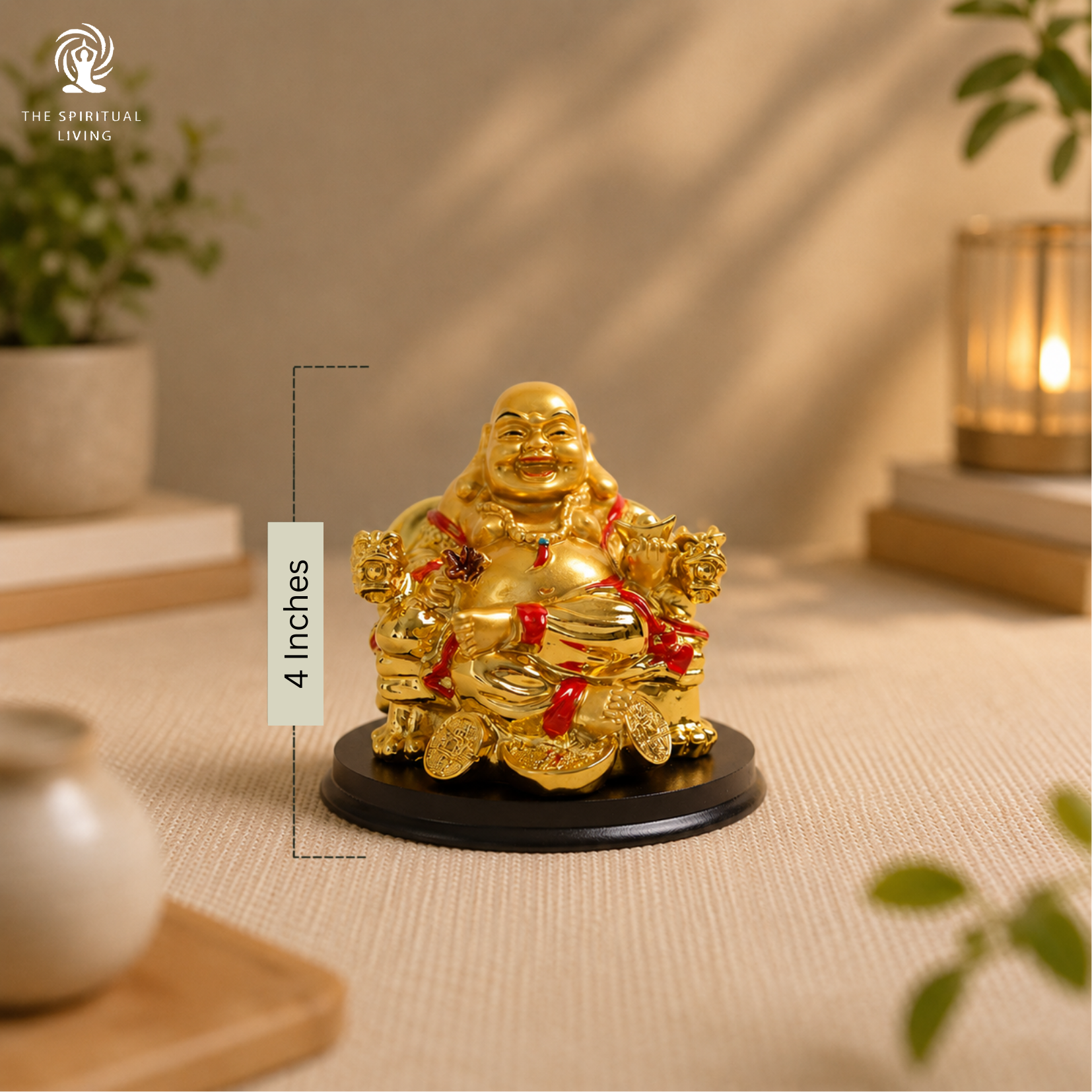 Laughing Buddha for Good Luck - 4 Inch