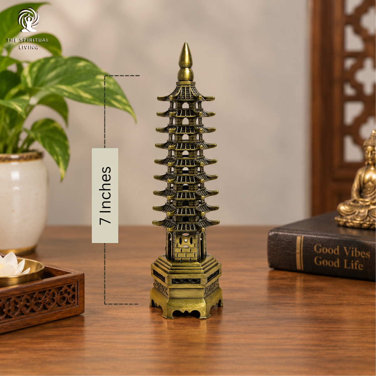 Brass Education Pagoda Tower - 7 Inch