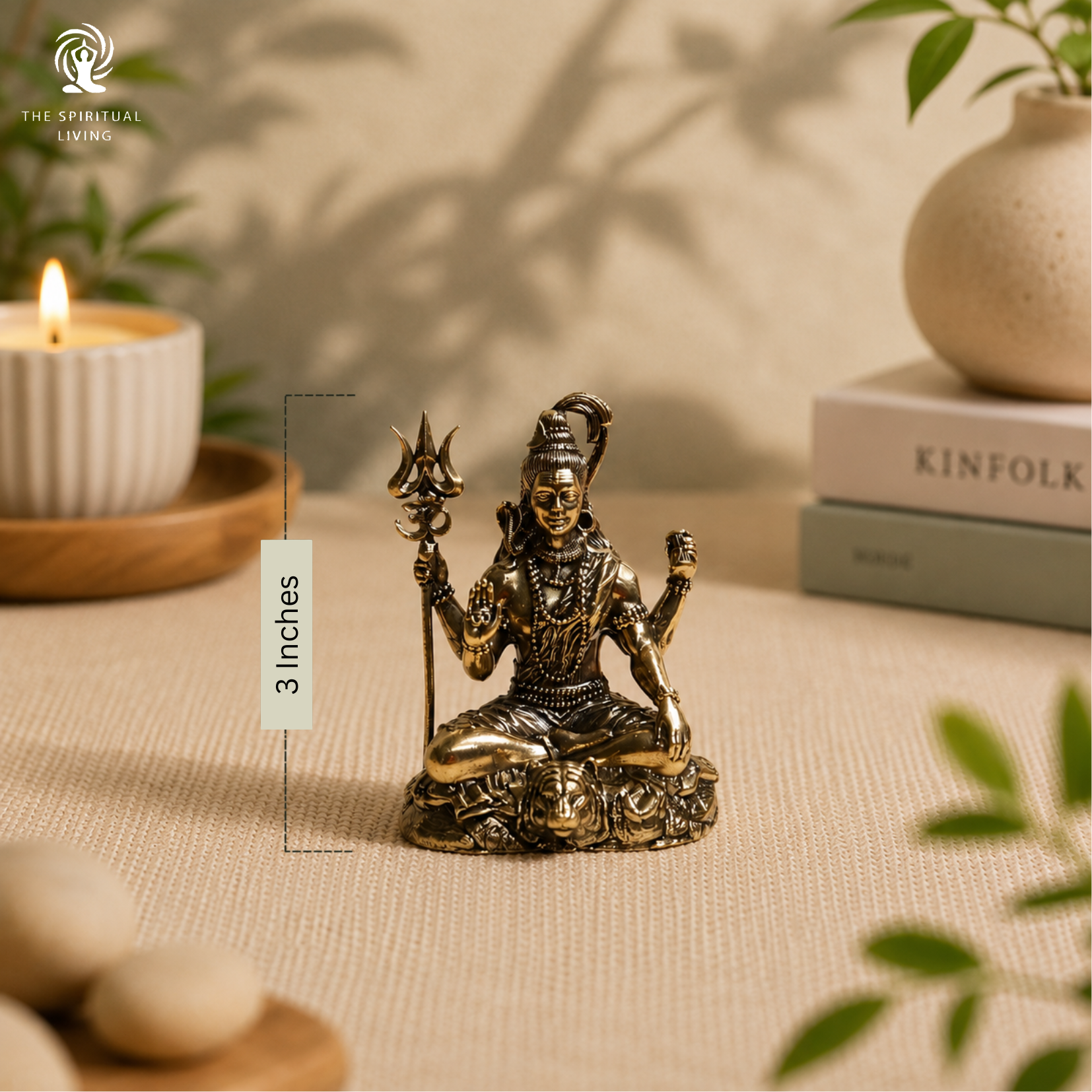 Brass Lord Shiva | 3 Inch | Bholenath Murti | ॐ शिवाय नमस्तुभ्यं |
