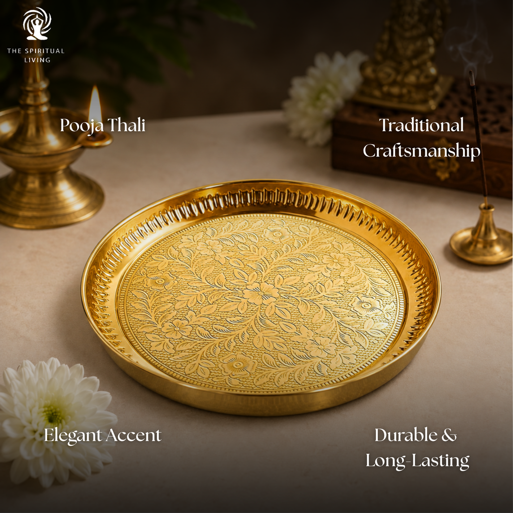Pooja Aarti Thali (Brass) 8 inch