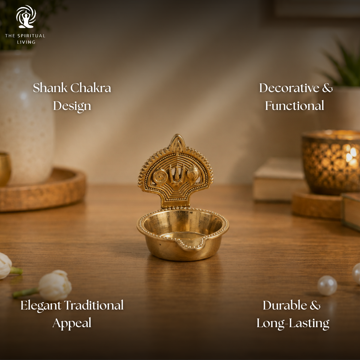 Shank Chakra Diya - 3 Inch