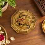 Feng Shui Frog with Coin in Mouth | 2.5 Inch | 3 Legged | Resin Antique Golden |