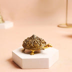Finecrafted Brass Kachua for Good Luck | 2 Inch |  Ashta Lakshmi | Turtle Showpiece