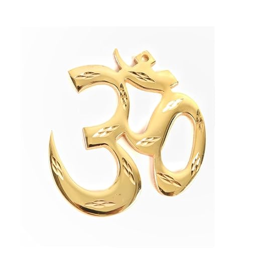 Brass Fancy Om - 5 Inch