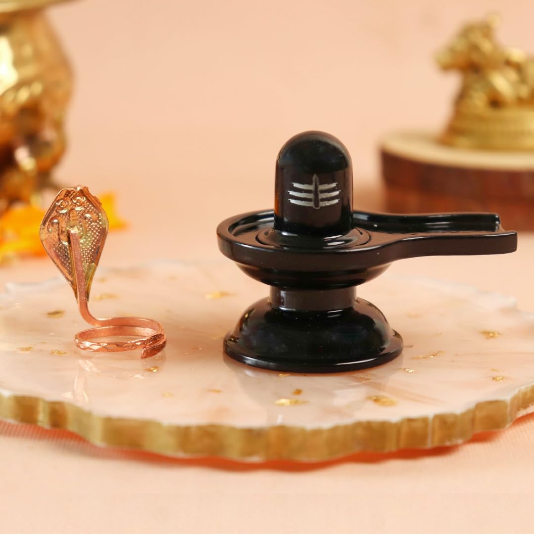 Zinc Shivling for Home | 2.5 Inch | Shivling with Naag | Shivlinga | Shivlingam |