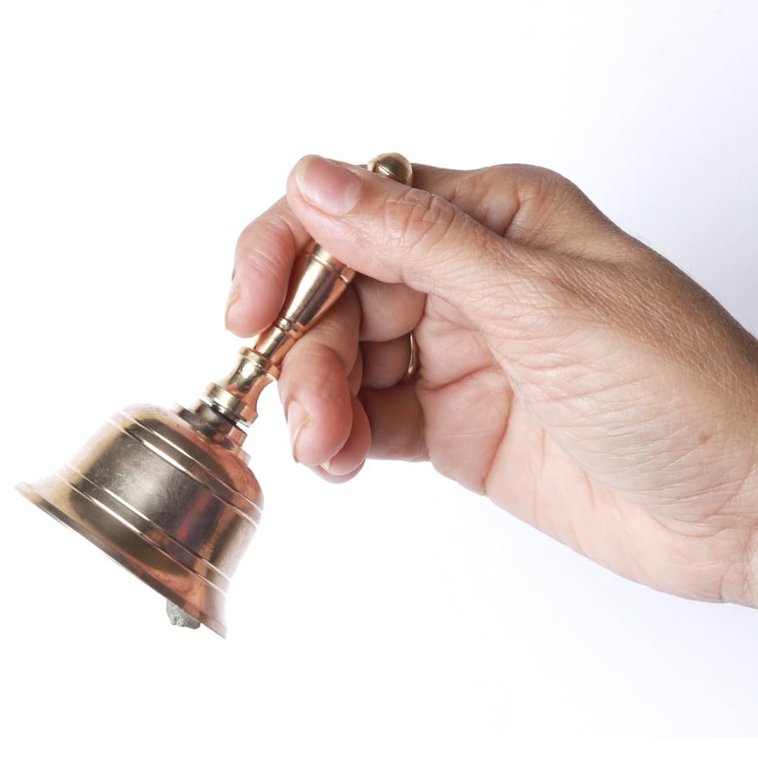 Brass Ghanti for Mandir - Pooja Room - Temple - 4 Inch