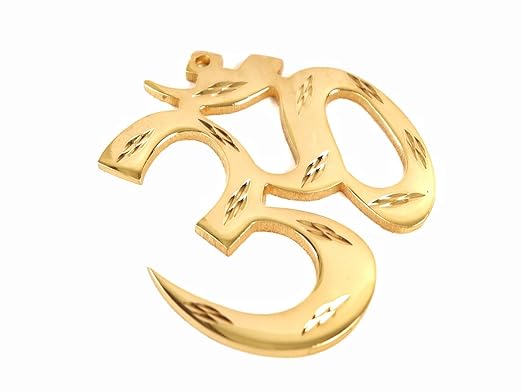 Brass Fancy Om - 5 Inch