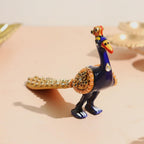 Ornamental Meenakari Peacock Statue - 5.5 Inch