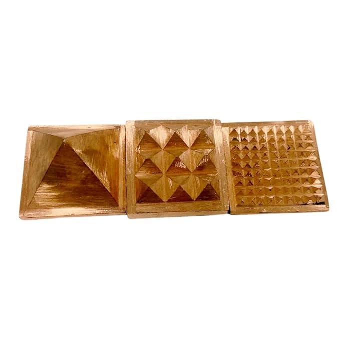 Copper Vastu Pyramid ( Set of 3 )