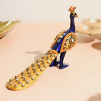 Ornamental Meenakari Peacock Statue - 5.5 Inch
