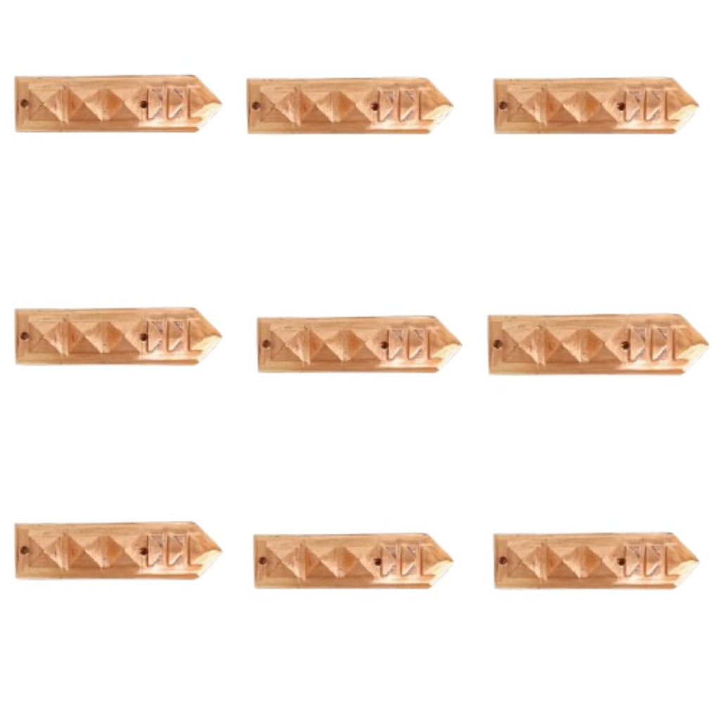Vastu Copper Arrow Pyramid | 4 Inch | Pack of 9 | Virtual Shift | Kitchen | Main Door Entrance |